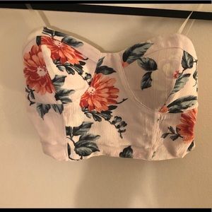 American Eagle floral tube top NWT